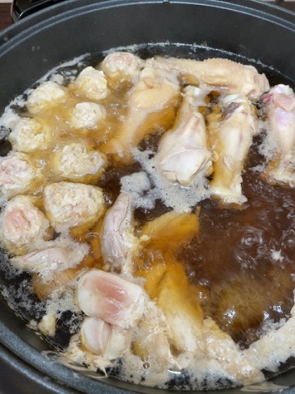 グローバルフィールド青森シャモロック地鶏鍋セット　調理