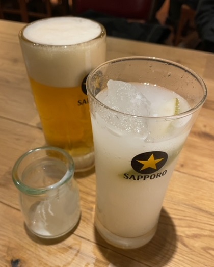 北海道シントク町 塚田農場 個別盛コース 十勝 白レモンサワー 生ビール