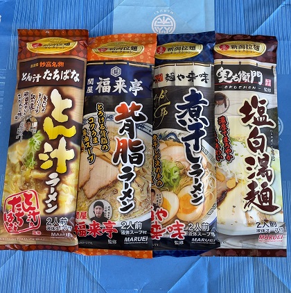 テイエステック 株主優待 丸栄製粉 新潟拉麺詰合せ8食入 とん汁たちばな とん汁ラーメン 関屋福来亭 背脂ラーメン　麺や来味 煮干しラーメン　麺屋奥右衛門 塩白湯麺