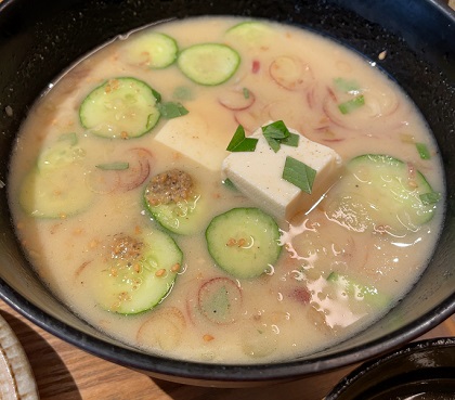 新宿みやざき館 KONNE くわんね 冷や汁定食 冷や汁