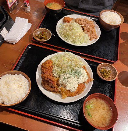 てけてけ ランチ ミックス（唐揚げ＆チキン南蛮）定食 極みの生姜焼き＆やみつき唐揚げ定食