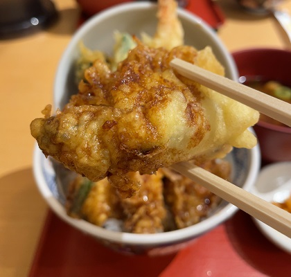 天麩羅 えびのや 期間限定メニュー 牡蠣と旬野菜の天丼