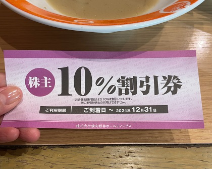 長崎ちゃんめん 焼肉坂井ホールディングス 株主優待券 割引券