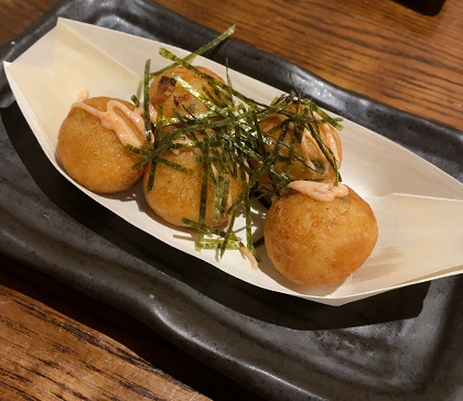 金の蔵 池袋 食べ飲み放題 明太マヨたこ焼き