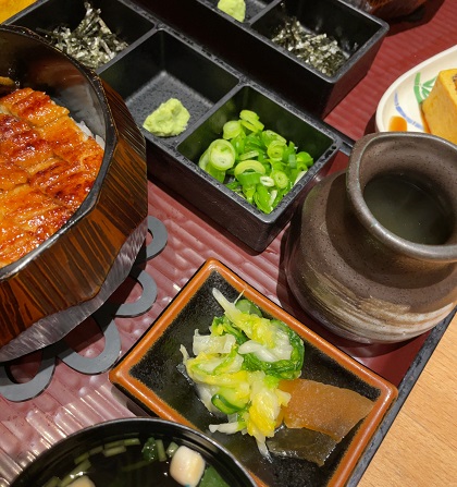 秋葉原 うな匠 匠御膳 ひつまぶし 薬味 だし 漬物