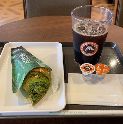 サンマルクカフェ プレミアムチョコクロ 京抹茶 アイスコーヒーS