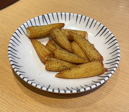 テンアライド てんぐ大ホール ヤングコーンの塩味揚げ