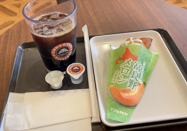 サンマルクカフェ プレミアムチョコクロ 富良野メロン アイスコーヒーS