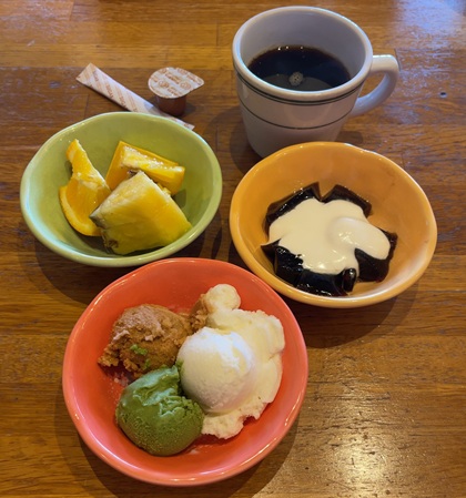 ブロンコビリー ランチ フルーツ ジェラート コーヒーゼリー