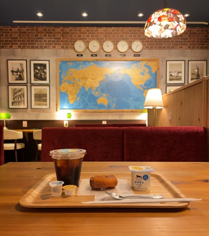 喫茶店 ピノキオ 飯野ビル モーニング ドーナッツセット
