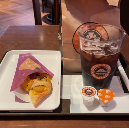 サンマルクカフェ プレミアムチョコクロ スイートポテト アイスコーヒーS