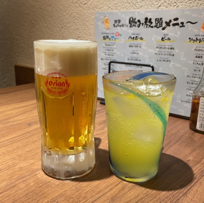 琉球酒場 渋谷ちゃんぷる~ 宴会コース 飲み放題 オリオンビール パイナップルサワー