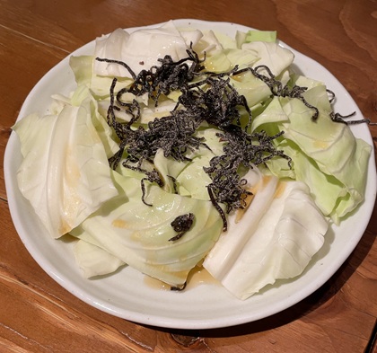 てけてけ おかわり お通し 塩昆布キャベツ