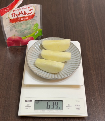 プロクレアホールディングス 株主優待 カットりんご3個入 重量