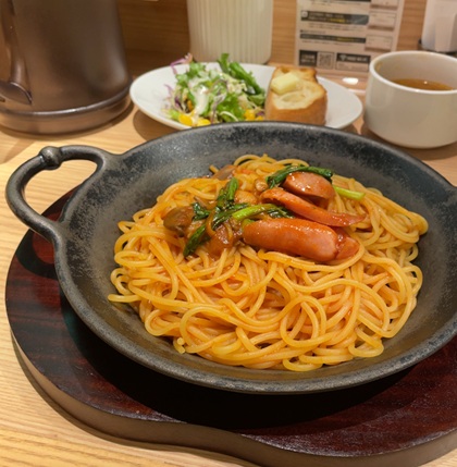 てっぱんのスパゲッティ 新宿センタービル店 平日ランチ スパゲッティ＆トーストランチ ナポリタン