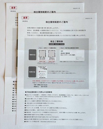 ユナイテッド&コレクティブ 株主優待