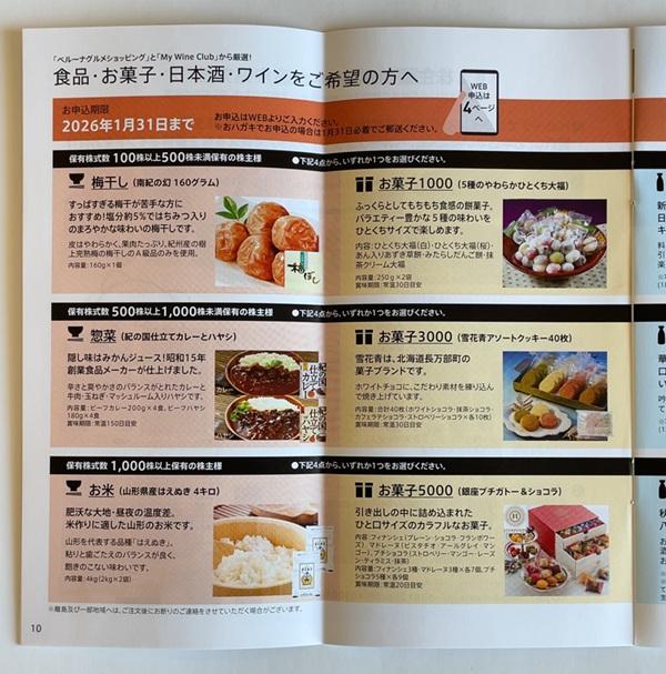 ベルーナ 株主優待 カタログ 2025