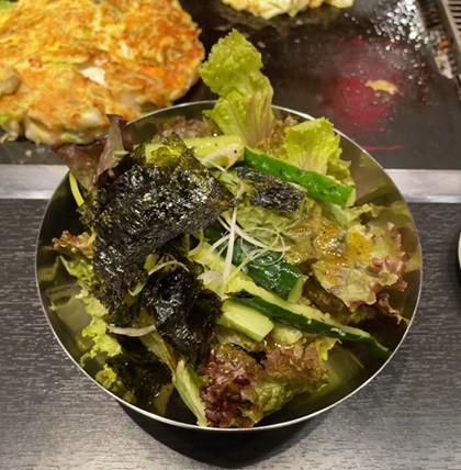 大庄 お好み焼き・もんじゃ焼き お好みもんじゃ 食べ飲み放題 チョレギサラダ