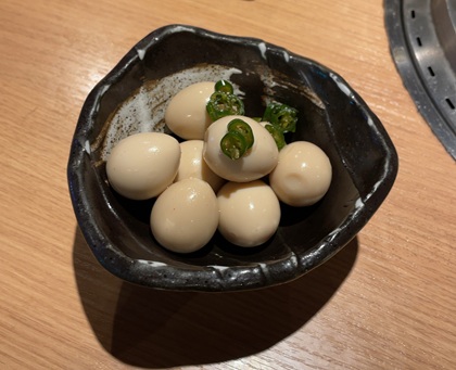 サムギョプサル★韓国屋台 マシッタ・マシッタ 赤羽 食べ飲み放題 うずらの卵の青唐醤油漬け