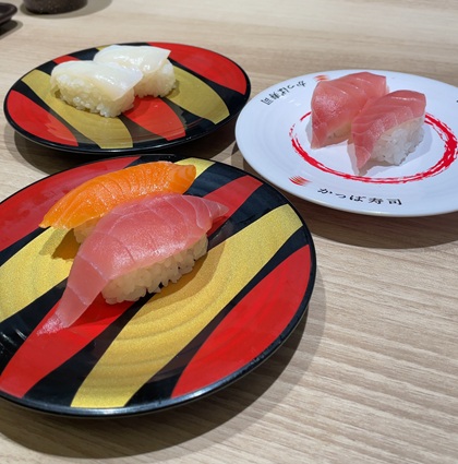 かっぱ寿司 いか まぐろ まぐろ・サーモン二種盛り
