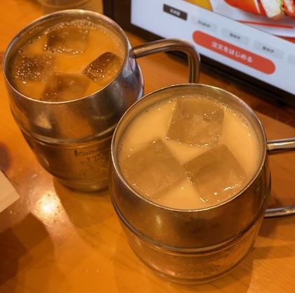 コメダ珈琲店 モーニング アイスオーレ たっぷりサイズ