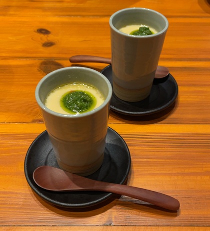 エー・ピーホールディングス 株主優待 なきざかな 新宿はなれ 選べる鮮魚の岡持ちコース 季節の茶碗蒸し