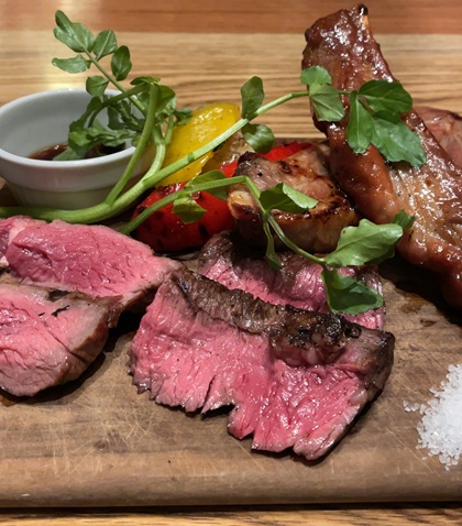 テンアライド ミートキッチン log50 肉の3種盛り キューブロール US産ハラミ 北海道産豚のスペアリブ