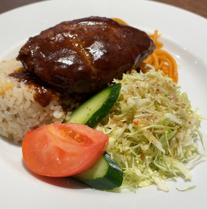 チムニー 株主優待 66DINING 六本木六丁目食堂 池袋東武店 平日ランチ ハンバーグのトルコライス～デミグラスソース～