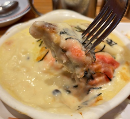 コメダ珈琲店 夜コメ ハイ!チーズ!!プレート チーズ明太ハンバーググラタン