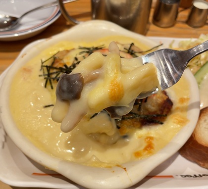 コメダ珈琲店 夜コメ ハイ!チーズ!!プレート チーズ明太ハンバーググラタン