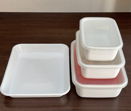 アスクル 株主優待 LOHACO購入品 野田琺瑯 バット 全白 21取