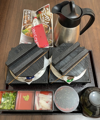 釜寅 釜飯セット到着