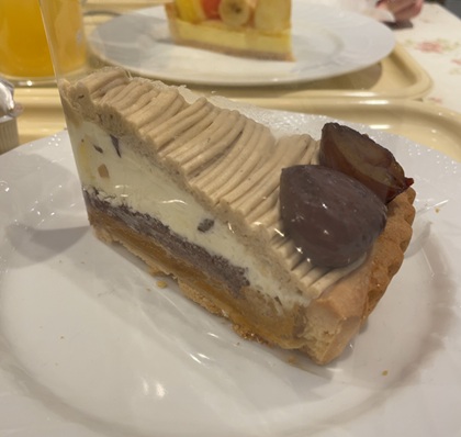 フジオフード 株主優待 デリス タルト＆カフェ 銀座 ケーキセット 和栗のモンブランタルト