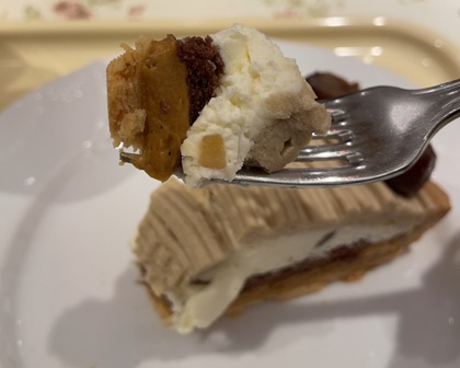 フジオフード 株主優待 デリス タルト＆カフェ 銀座 ケーキセット 和栗のモンブランタルト