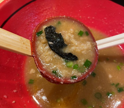 えびそば 一幻 東京駅 八重洲地下街 ヤエチカ えびみそ(そのまま・太麺) えびおにぎり