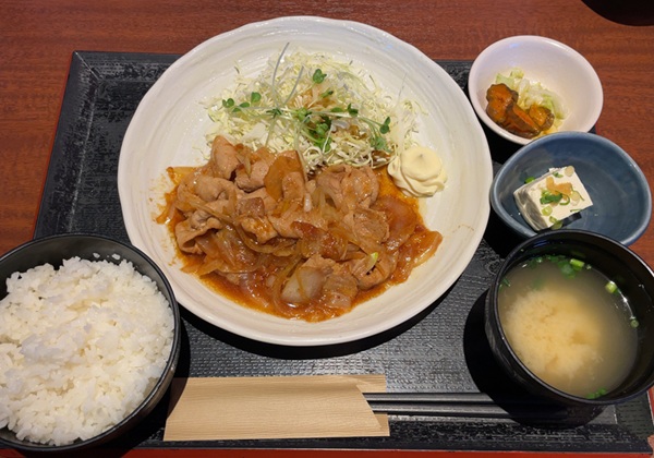 北の味紀行と地酒 北海道 ランチ 生姜焼き定食