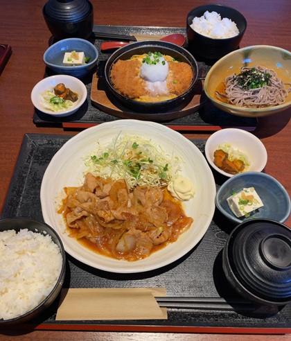 北の味紀行と地酒 北海道 ランチ おろしカツ煮定食 蕎麦セット 生姜焼き定食