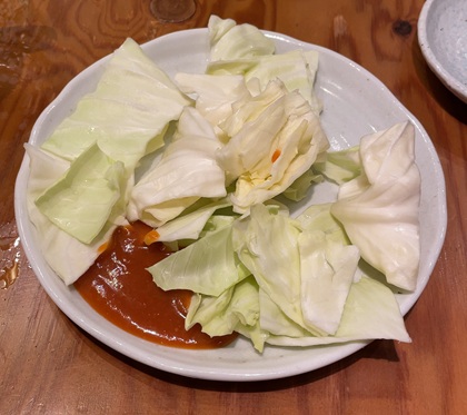 てけてけ お通し 特製味噌だれキャベツ