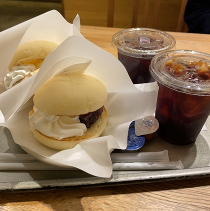 the 3rd Burger サードバーガー あんサンド カスタードサンド アイスコーヒーS