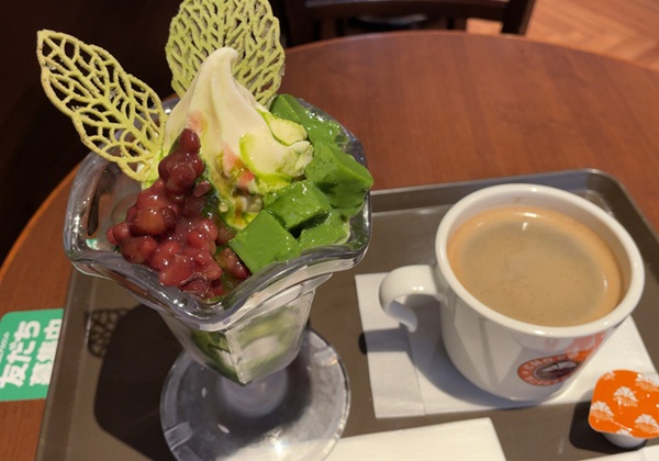 サンマルクカフェ 濃密抹茶パフェ アメリカンコーヒーS