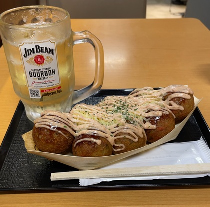 築地銀だこ チーズ明太子 ジムビームハイボール