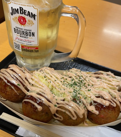 築地銀だこ チーズ明太子 ジムビームハイボール