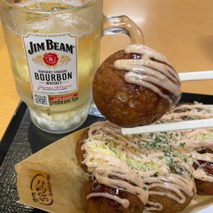 築地銀だこ チーズ明太子 ジムビームハイボール