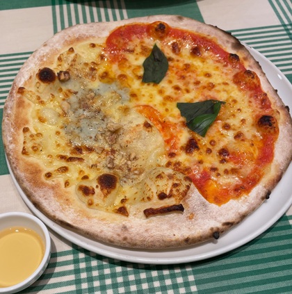パステルイタリアーナ ペアセット 選べるパスタ&ピッツァ ピッツァ ハーフ&ハーフ マルゲリータ&ゴルゴンゾーラはちみつ