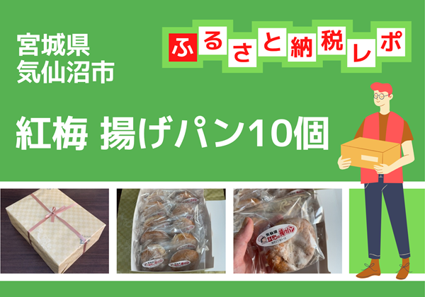 宮城県気仙沼市 ふるさと納税 返礼品 菓匠 紅梅 揚げパン 10個