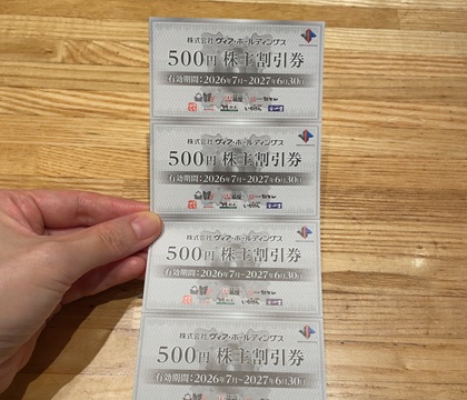 ヴィアホールディングス 株主優待券